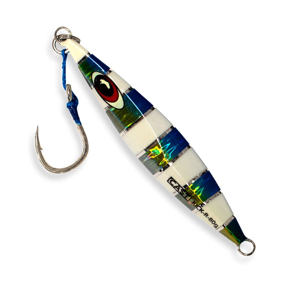 Slow Pitch Jig Casting Lure 80g - Premium Saltwater Fishing Bait for Bass, Tuna & Snapper - Ideal for Deep Sea & Offshore Angling