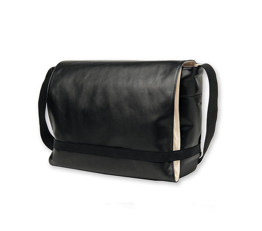 Premium Moleskine Messenger Bag for Men & Women - Durable Black Laptop Bag with Adjustable Strap - Perfect for Work, School & Travel
