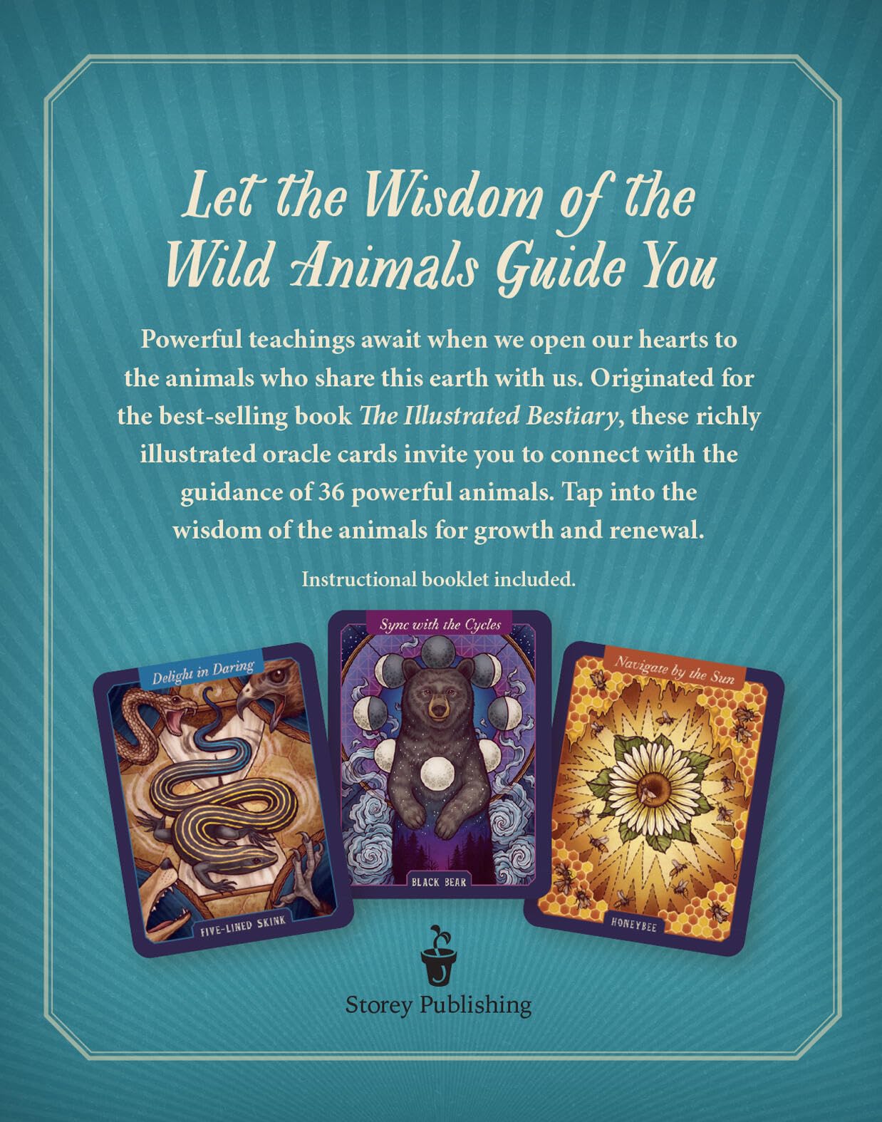 The Illustrated Bestiary Oracle Cards - 36-Card Deck of Inspiring Animals for Divination & Guidance | Wild Wisdom Oracle Deck for Meditation, Spiritual Growth & Intuitive Readings