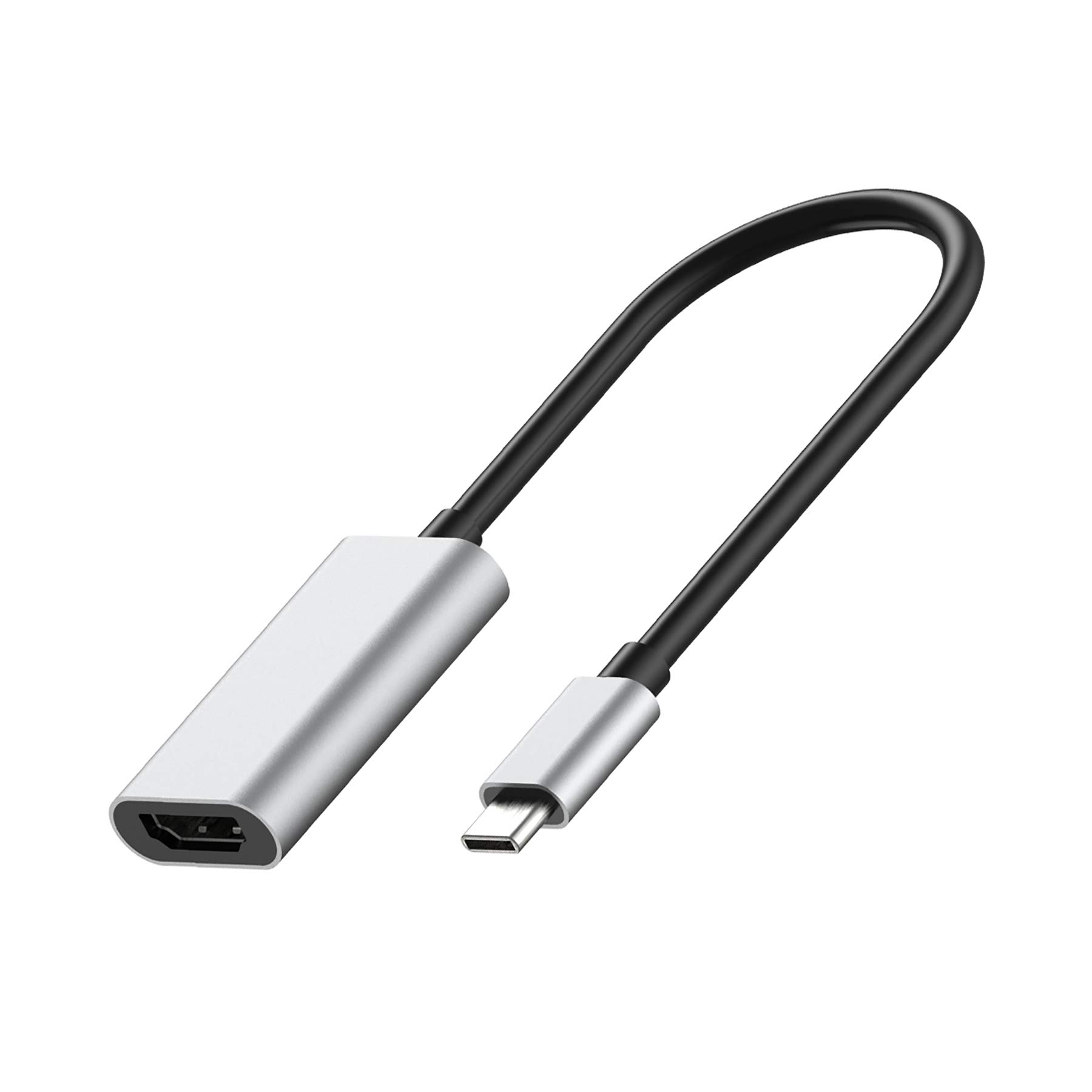 Premium USB-C to HDMI Adapter 4K 30Hz - Aluminum Portable USB Type C Hub for MacBook Pro/Air, iPad Pro, Pixelbook, XPS, Galaxy - Thunderbolt 3 Compatible - Ideal for Home Office, Business Presentations & 4K Video Streaming