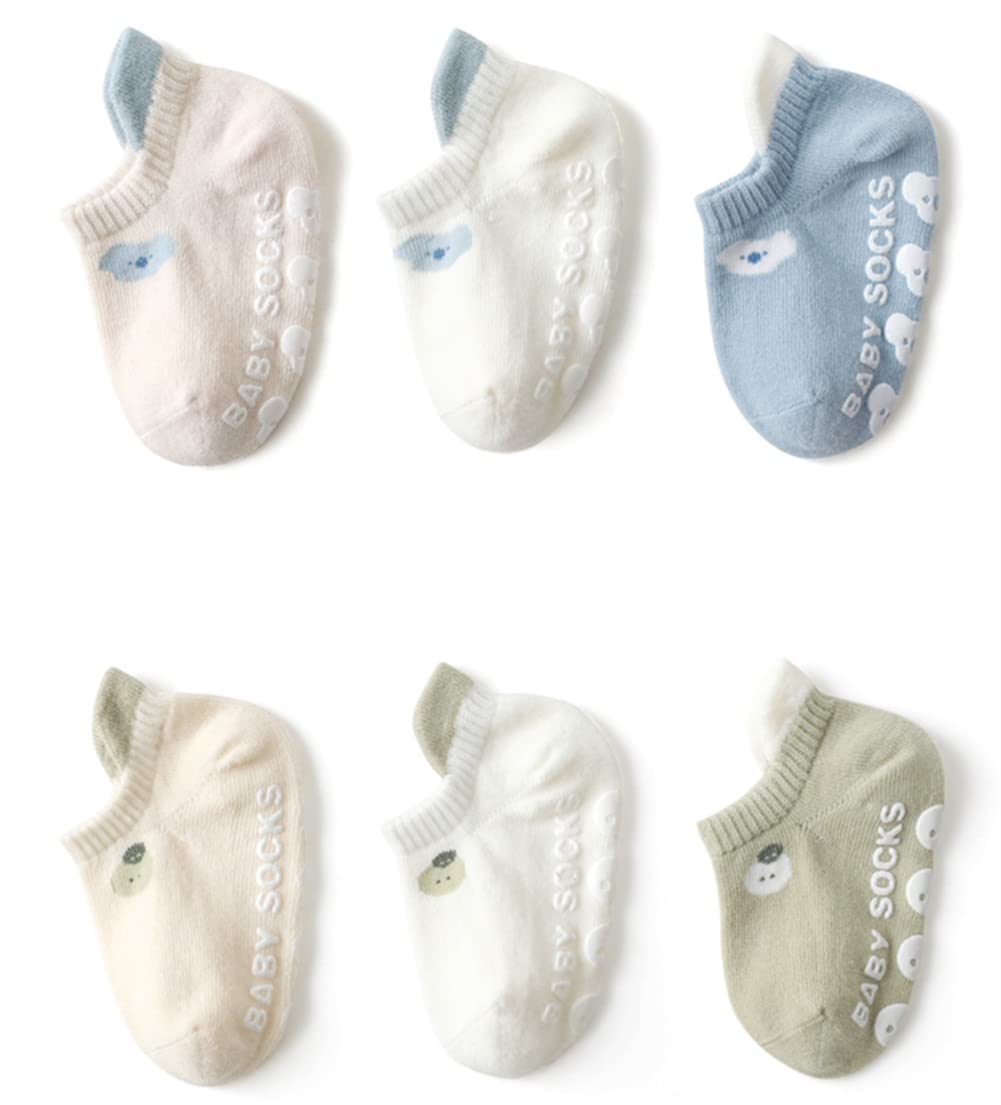 **Non-Slip Baby Socks with Grips for Toddlers & Infants - Anti-Skid Unisex Ankle Socks for Boys & Girls - Perfect for Playtime & Indoor Safety**