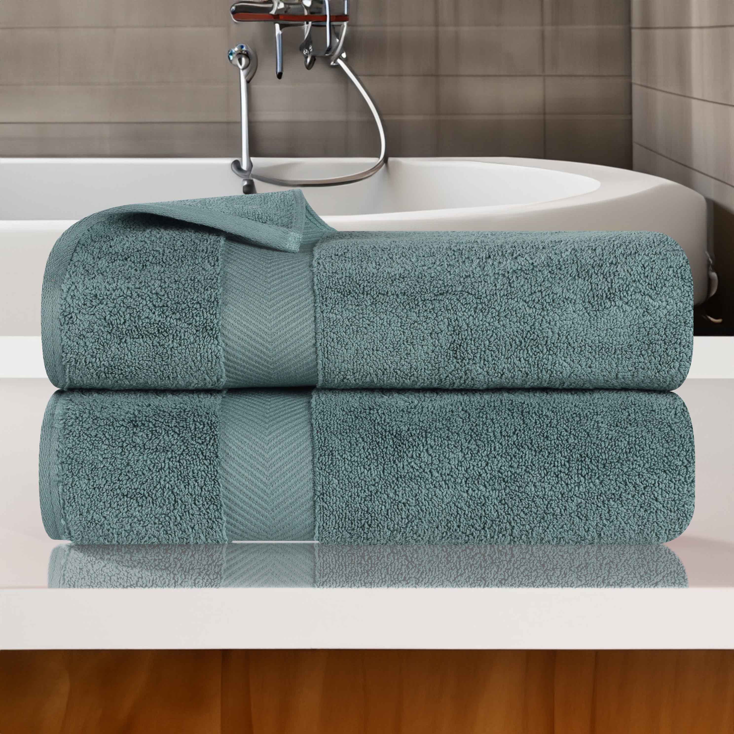 Premium Zero Twist Cotton 2-Piece Bath Towel Set - Ultra Soft & Absorbent - Perfect for Spa, Bathroom & Beach Use