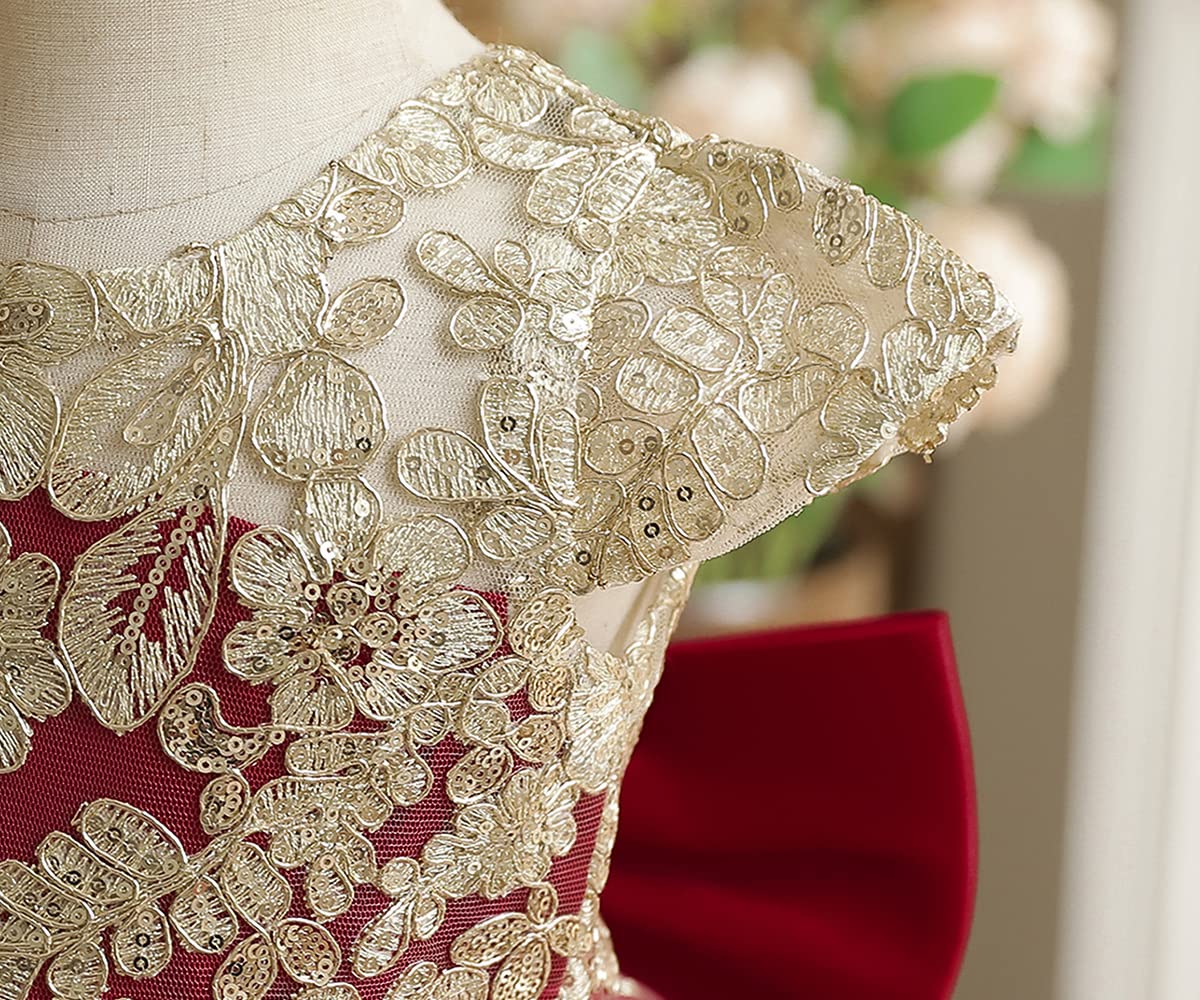 Nileafes Toddler Embroidered Lace Princess Dress for Girls - Elegant Wedding, Bridesmaid, Pageant & Party Gown - Perfect for Special Occasions, Birthday Celebrations and Photo Shoots