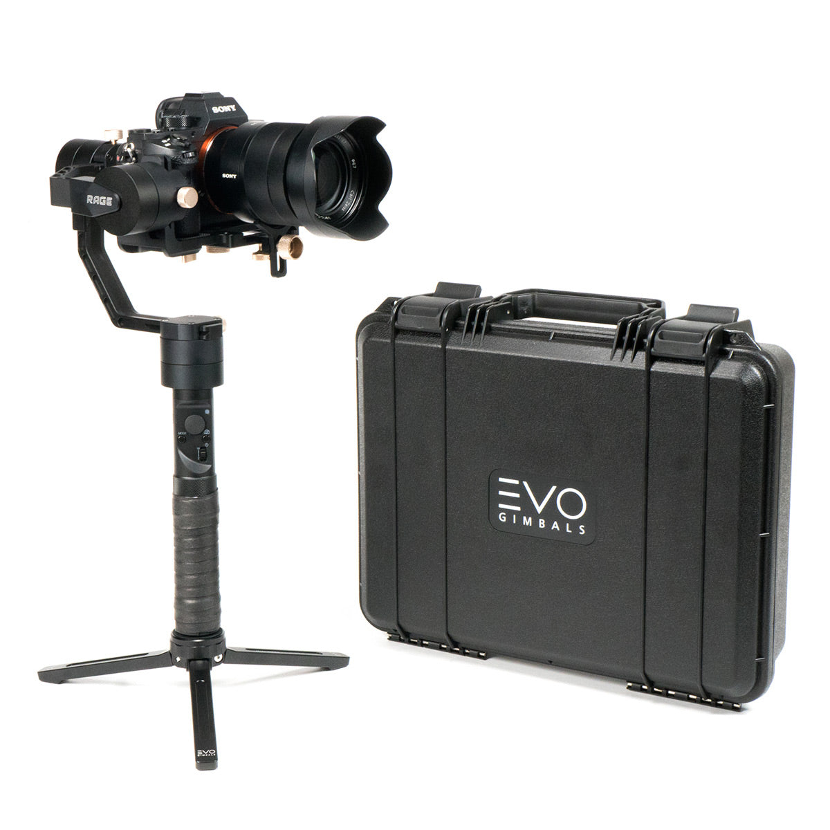 EVO Gimbals Rage Gen2 3-Axis Stabilizer for DSLR & Mirrorless Cameras - Professional Video Stabilization for Vlogging, Filmmaking & Travel Photography