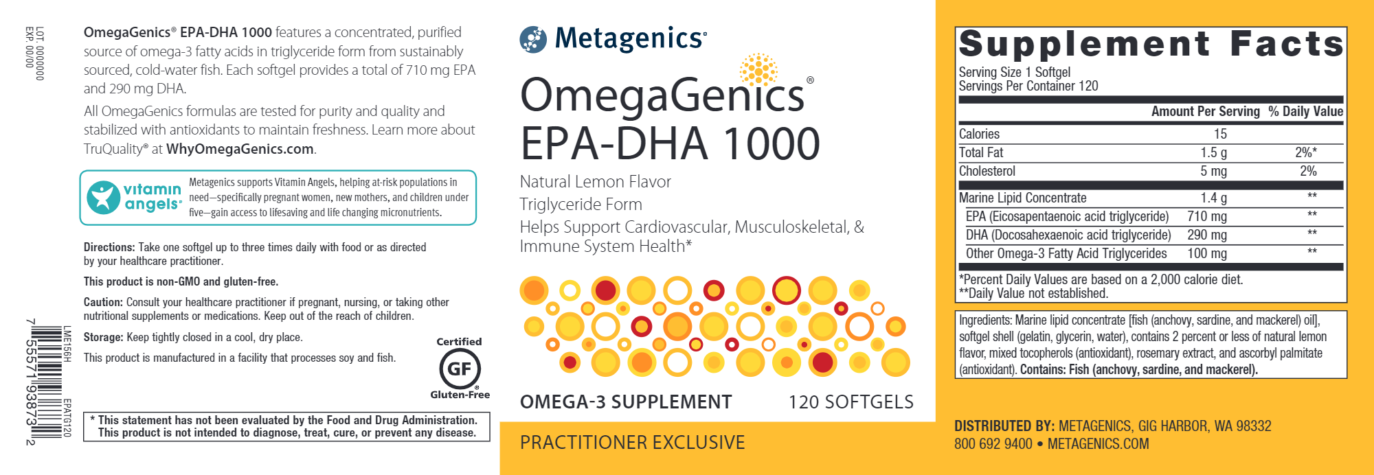OmegaGenics® EPA DHA 1000 - High Potency Fish Oil Supplement for Heart & Brain Health | Supports Cognitive Function & Cardiovascular Wellness | Perfect for Daily Wellness Routine & Active Lifestyle