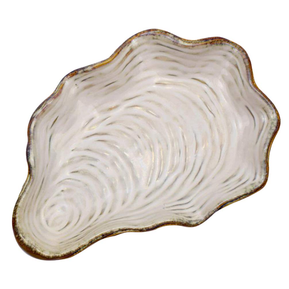 Luxshiny Scalloped Ceramic Candy Bowl - Elegant Seashell Design Salad Serving Dish for Home, Kitchen & Restaurant | Perfect for Candy Display, Snacks, Appetizers & Desserts