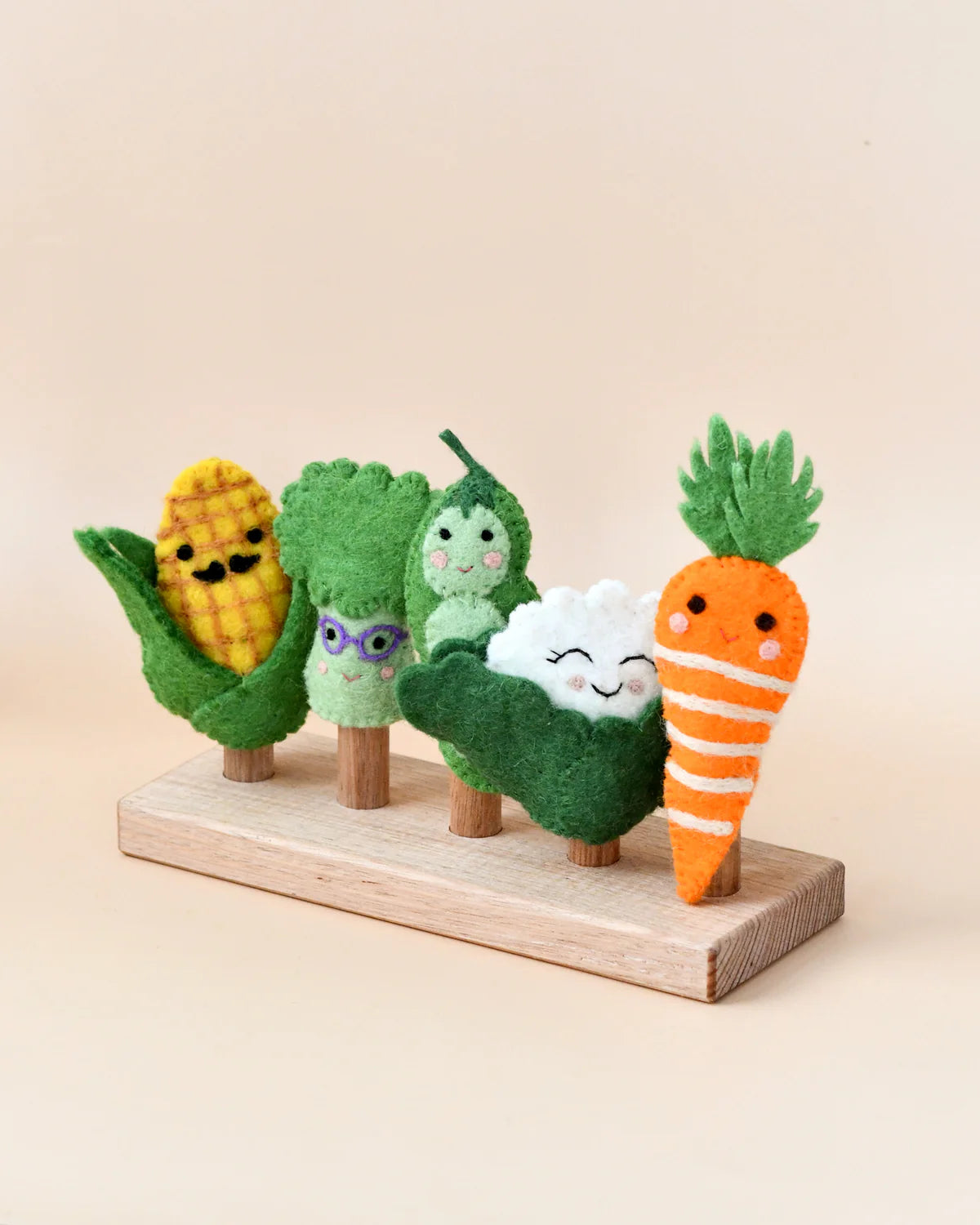 Vegetable Friends Felt Finger Puppet Set - 6PCS Fun Educational Toys for Kids, Perfect for Storytelling, Classroom Activities & Early Learning