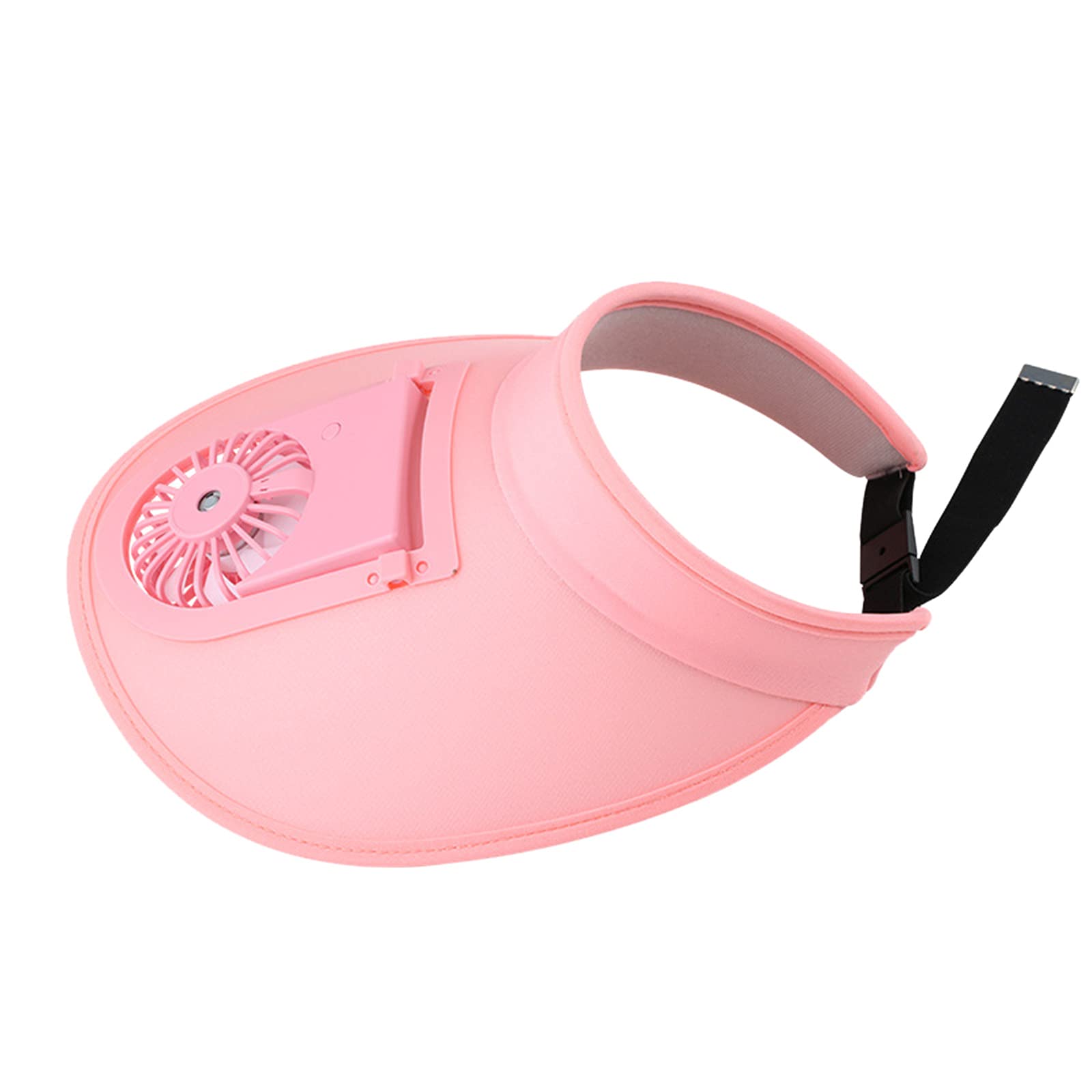 Zerlibeaful USB Rechargeable Sun Hat with Built-in Fan - Adjustable Summer Cooling Hat for Men, Women & Kids - Perfect for Travel, Camping, Hiking & Outdoor Activities (Pink, One Size)