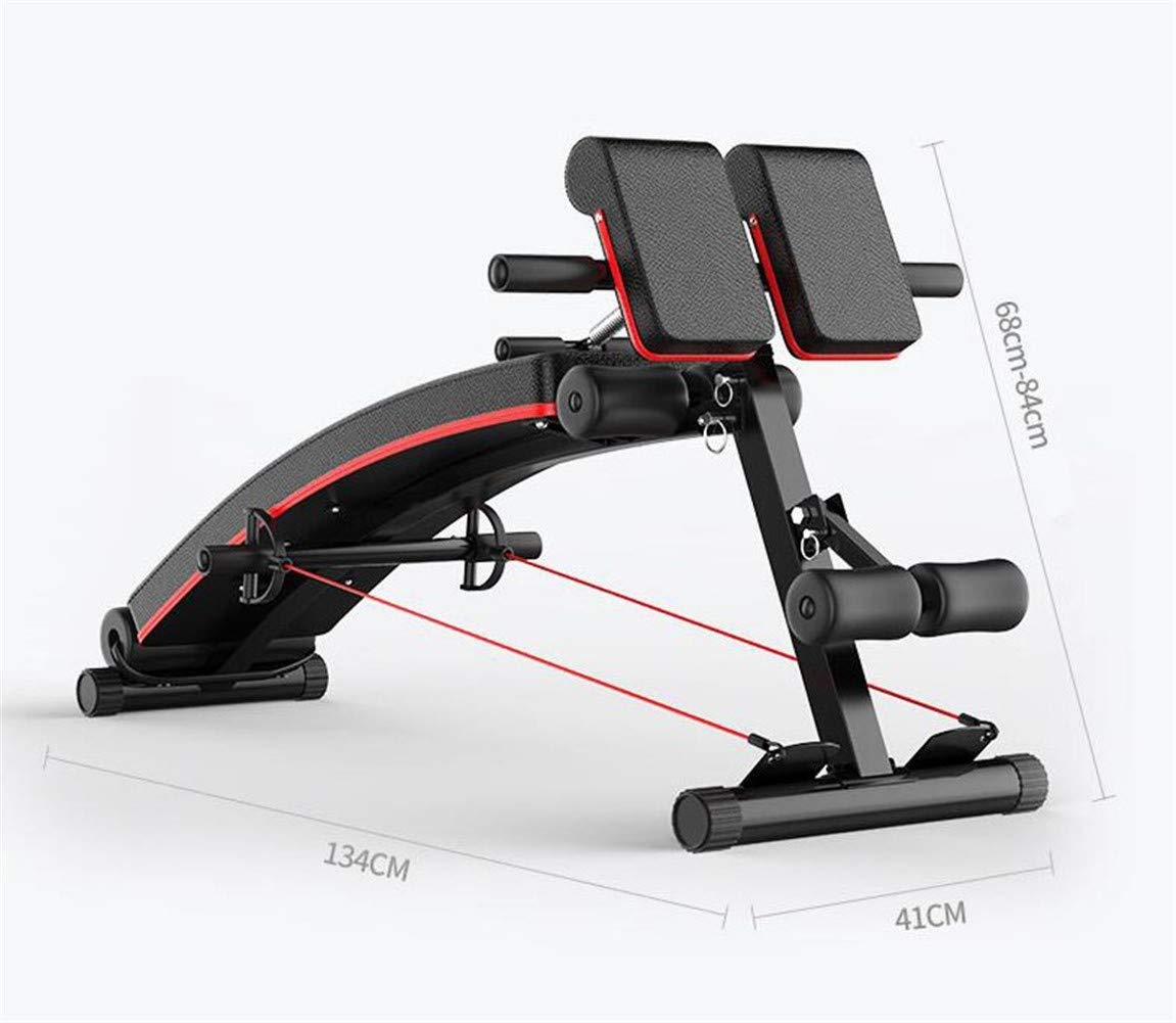 Adjustable Folding Weight Bench for Ab Workouts, Sit-Ups & Weightlifting - Home Gym Fitness Equipment for Indoor Training (Black) - Perfect for Home Gyms, Small Spaces & Full-Body Workouts