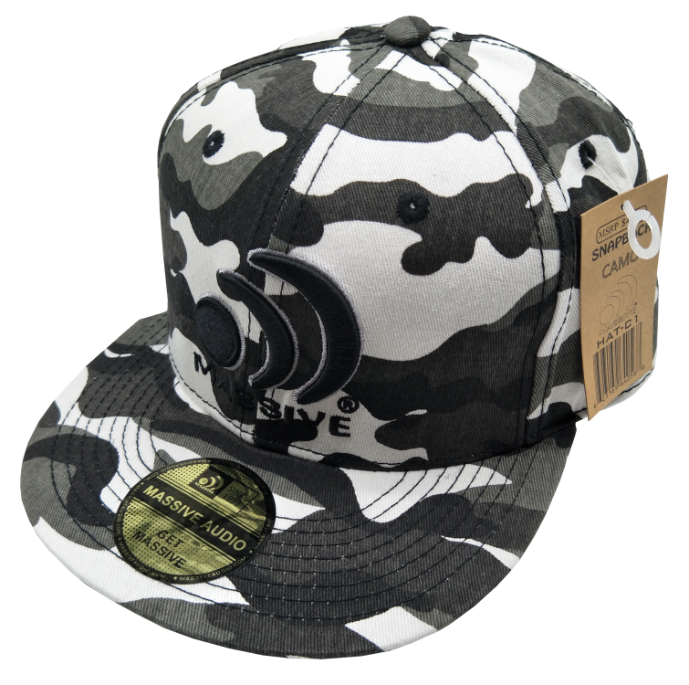 HAT C1 Black & White Camouflage SnapBack Hat - Adjustable Unisex Baseball Cap for Men & Women - Perfect for Outdoor Sports, Hiking, and Street Fashion