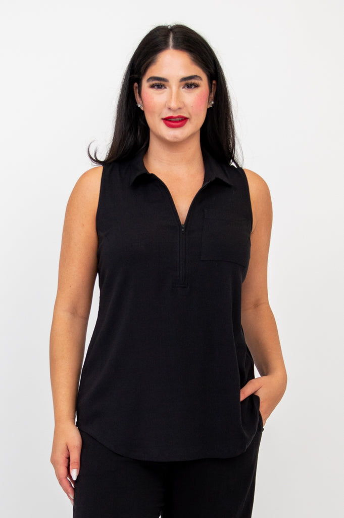Breathable Linen Bamboo Hula Tank Top for Women - Black | Comfortable & Stylish for Yoga, Beach, and Summer Outfits