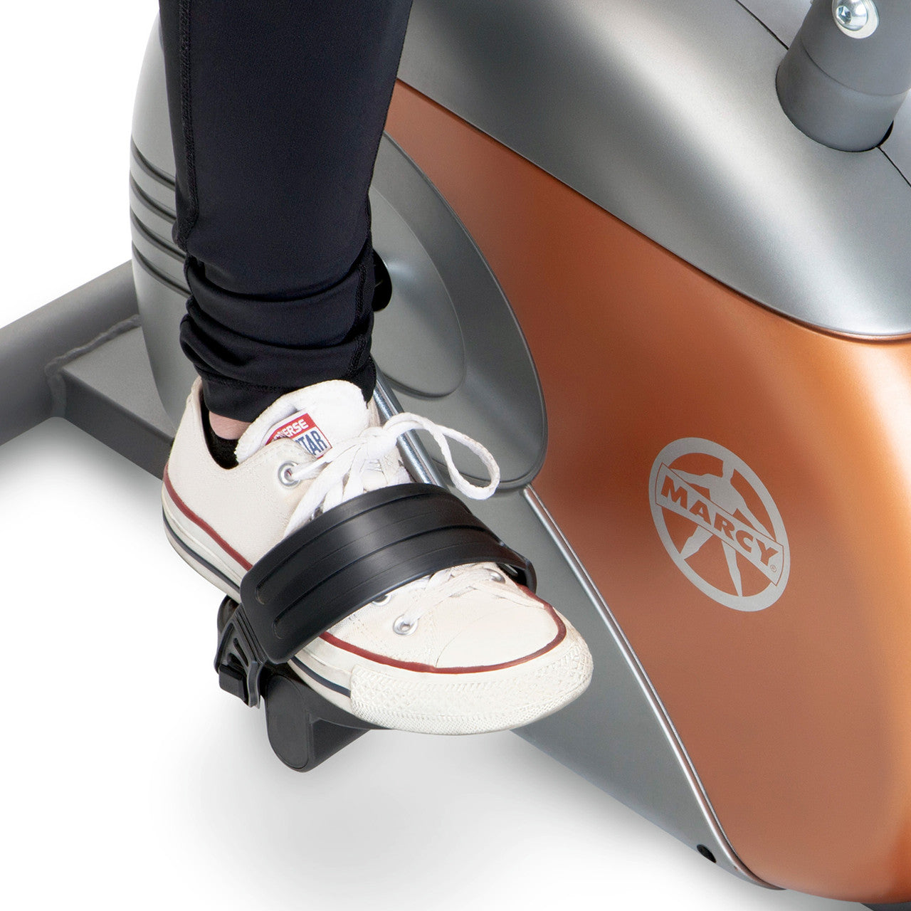 Marcy ME 708 Upright Exercise Bike for Home Gym - Indoor Cycling Bike with Adjustable Seat & Resistance - Perfect for Cardio Workouts & Weight Loss