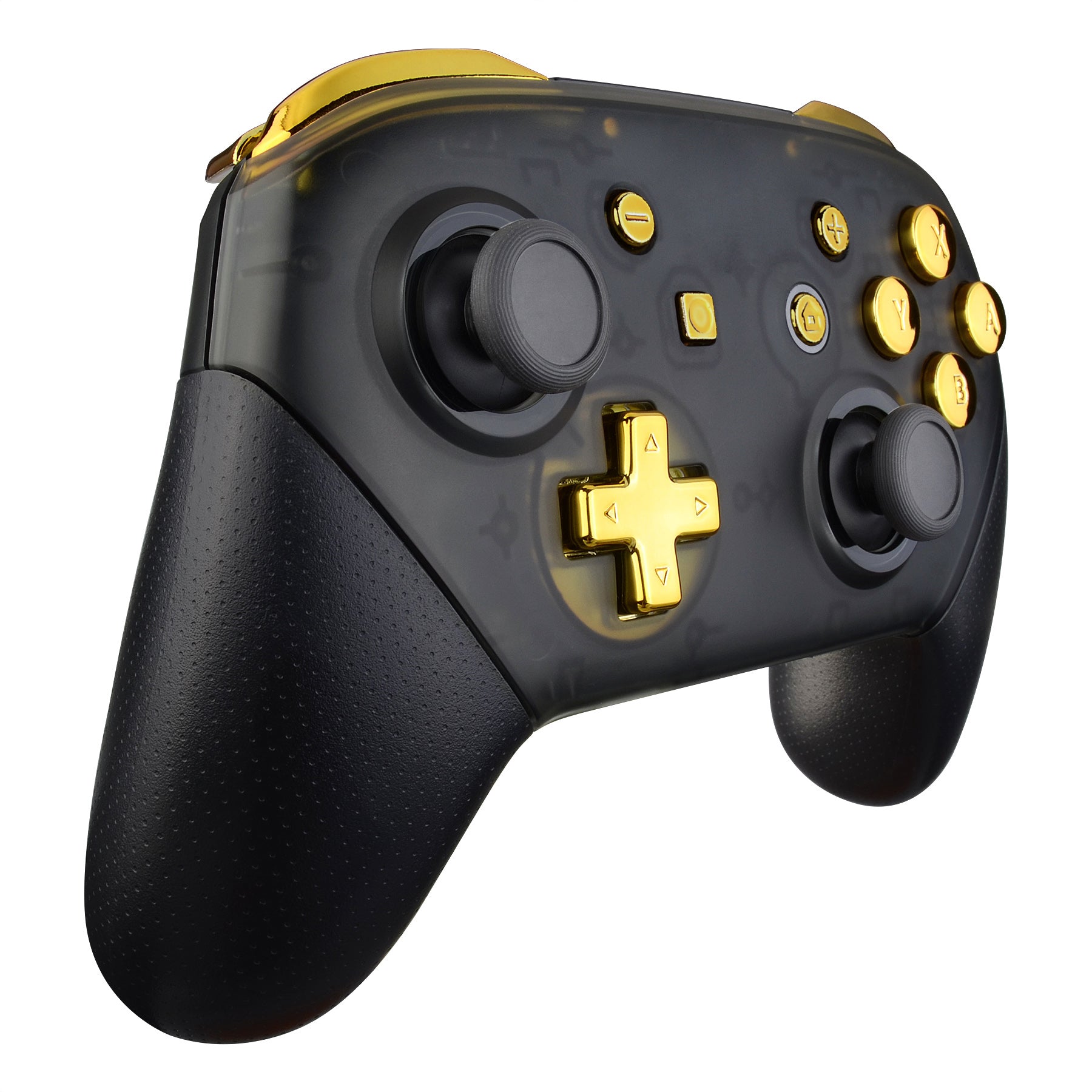 eXtremeRate DIY Replacement Full Set Buttons for Nintendo Switch Pro Controller - Chrome Gold (KRD401) | Upgrade Your Gaming Experience for Enhanced Performance