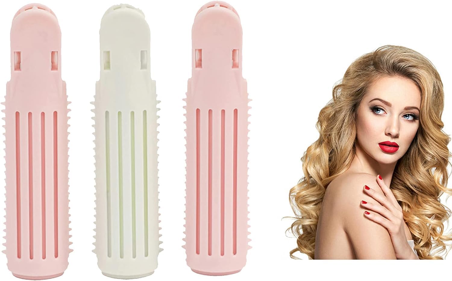 Ghelonadi Volumizing Hair Root Clips - Natural Self-Grip Hair Rollers for DIY Waves & Volume | Fluffy Roller Styling Tool for Women (2-Pack, Multicolor) | Perfect for Travel, Home Styling & Salon-Like Results