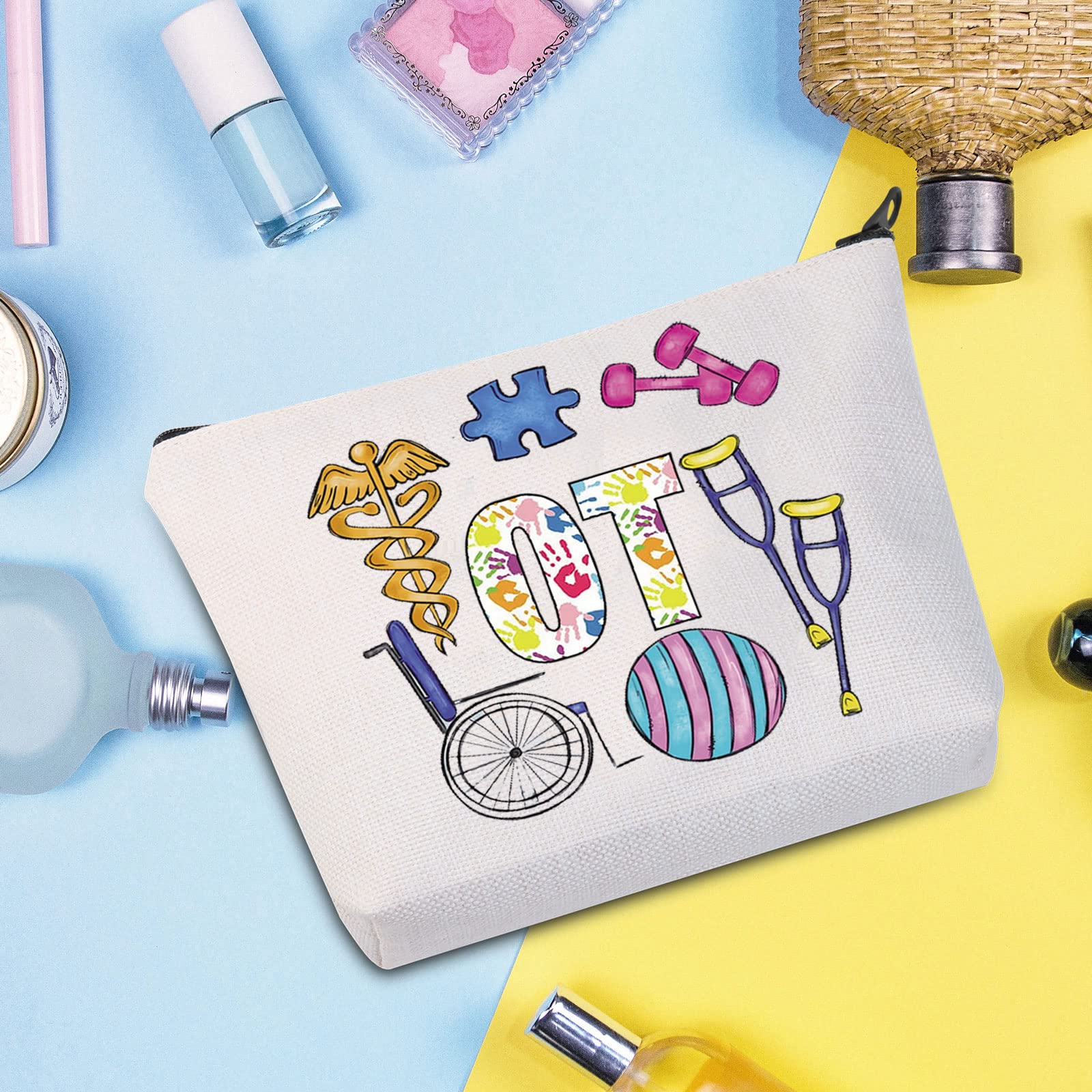 Occupational Therapist Makeup Bag - OT Graduation & Appreciation Gift for Women & Girls | Durable Zipper Pouch for Cosmetics & Therapy Tools | Perfect for Work, Travel & Daily Use