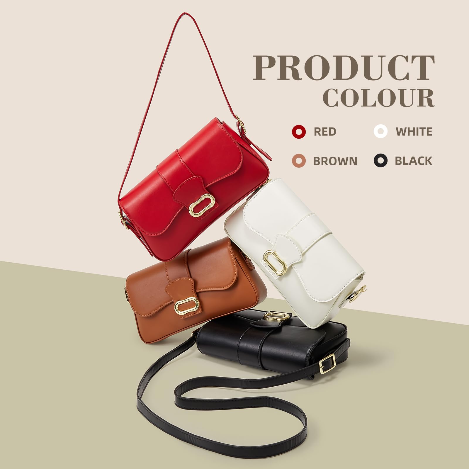 Trendy Women's Shoulder Bag - Classic Soft PU Leather Clutch Purse | Designer Handbag for Work, Party & Everyday Use