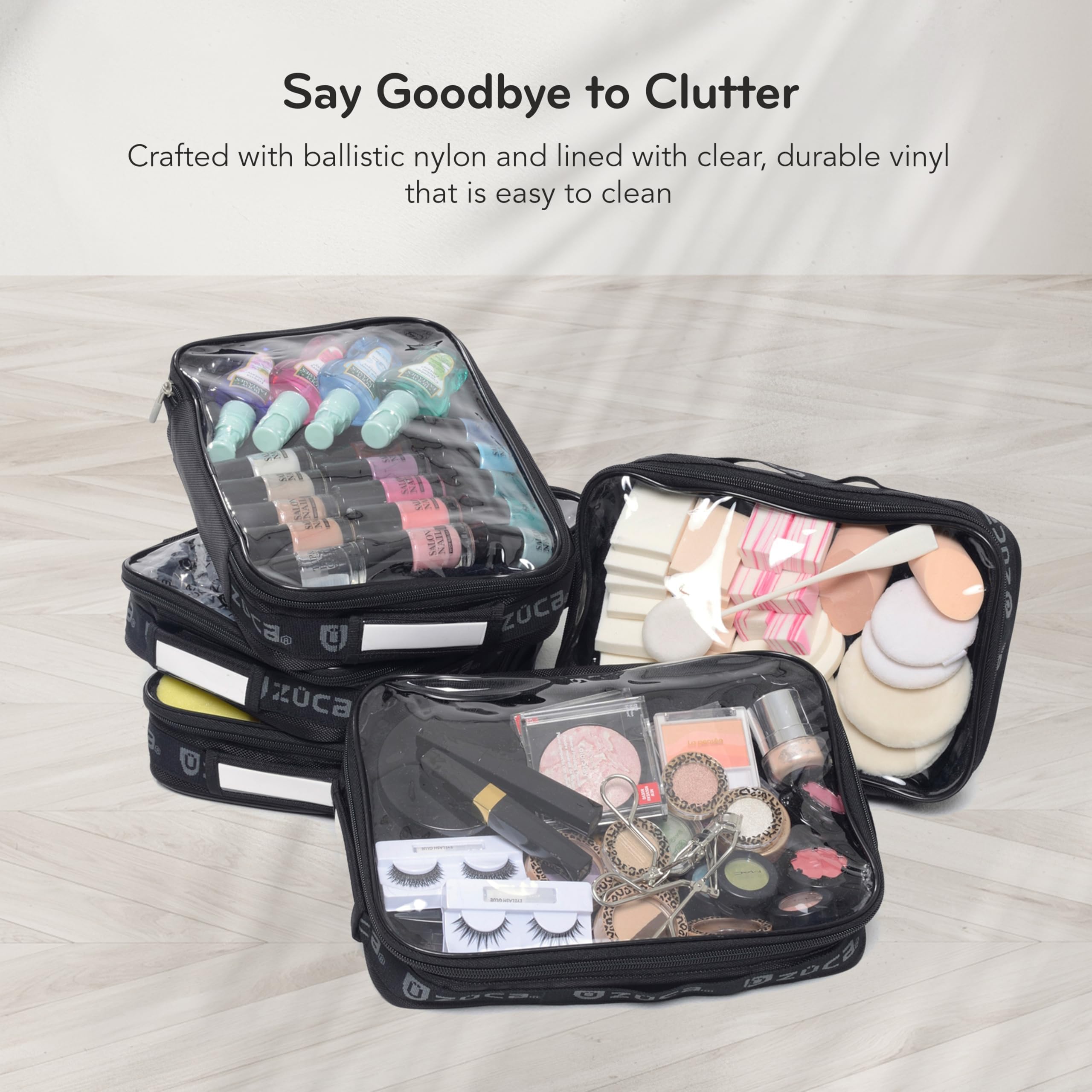 ZUCA Pro & Sport Bag Accessory: Large Artist Utility Makeup Pouch - Durable & Spacious Cosmetic Organizer for Travel, Professional Makeup Artists & On-The-Go Beauty Essentials | Perfect for Airplane Carry-On, Salon Storage & Makeup Kit Organization