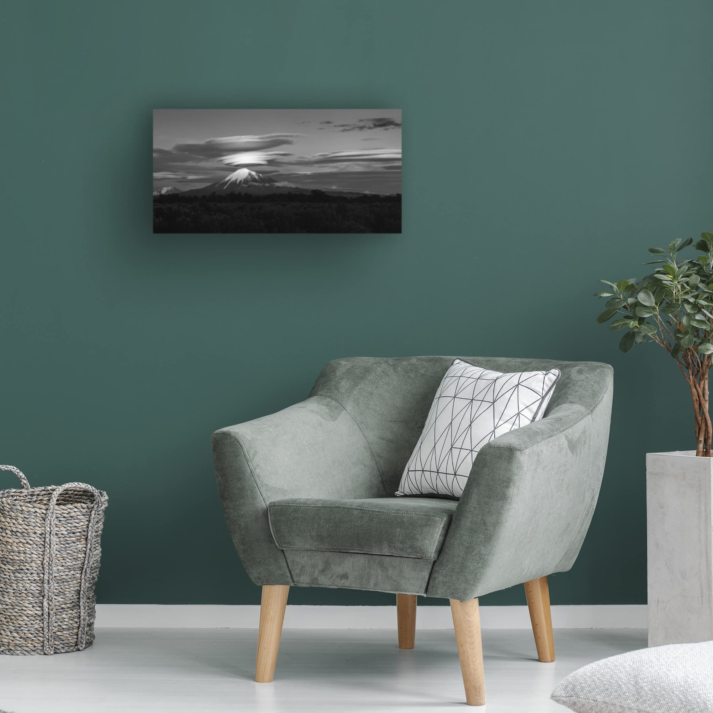 Trademark Fine Art 'Volcano Goes To Sleep' Canvas Wall Art Print by Lukas Ildza - Modern Home Decor for Living Room, Bedroom & Office