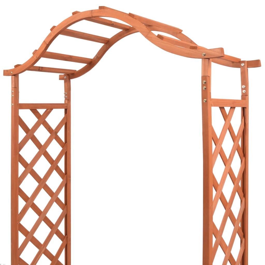 vidaXL Brown Trellis Rose Arch with Planters 70.9