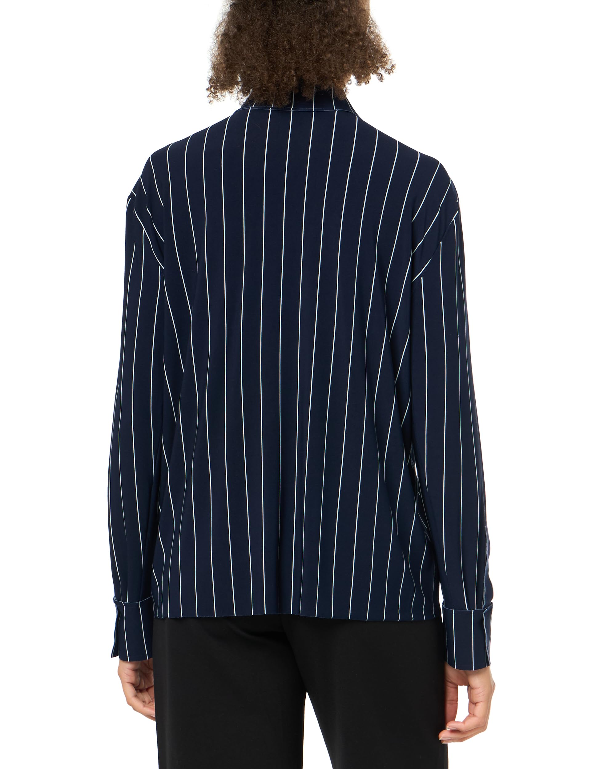 Norma Kamali Women's NK Shirt with Collar Stand - Stylish Button-Down Blouse for Work, Office & Casual Wear