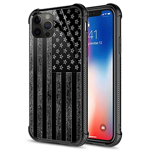 Black and White American Flag
