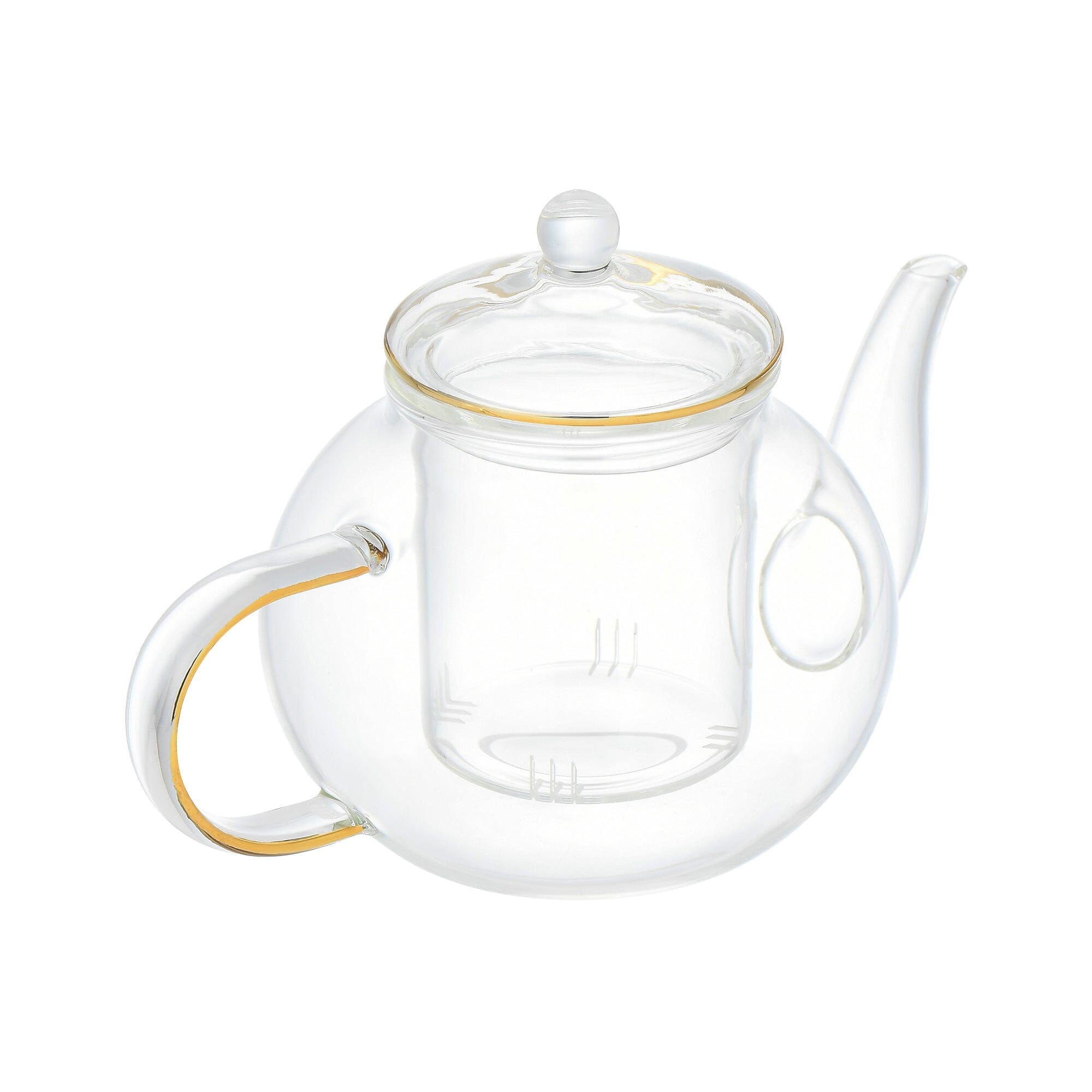 Premium Clear Glass Teapot with Gold Accents - Perfect for Loose Leaf Tea, Herbal Infusions & Home Decor - Ideal for Tea Lovers, Gift Giving & Cozy Afternoons