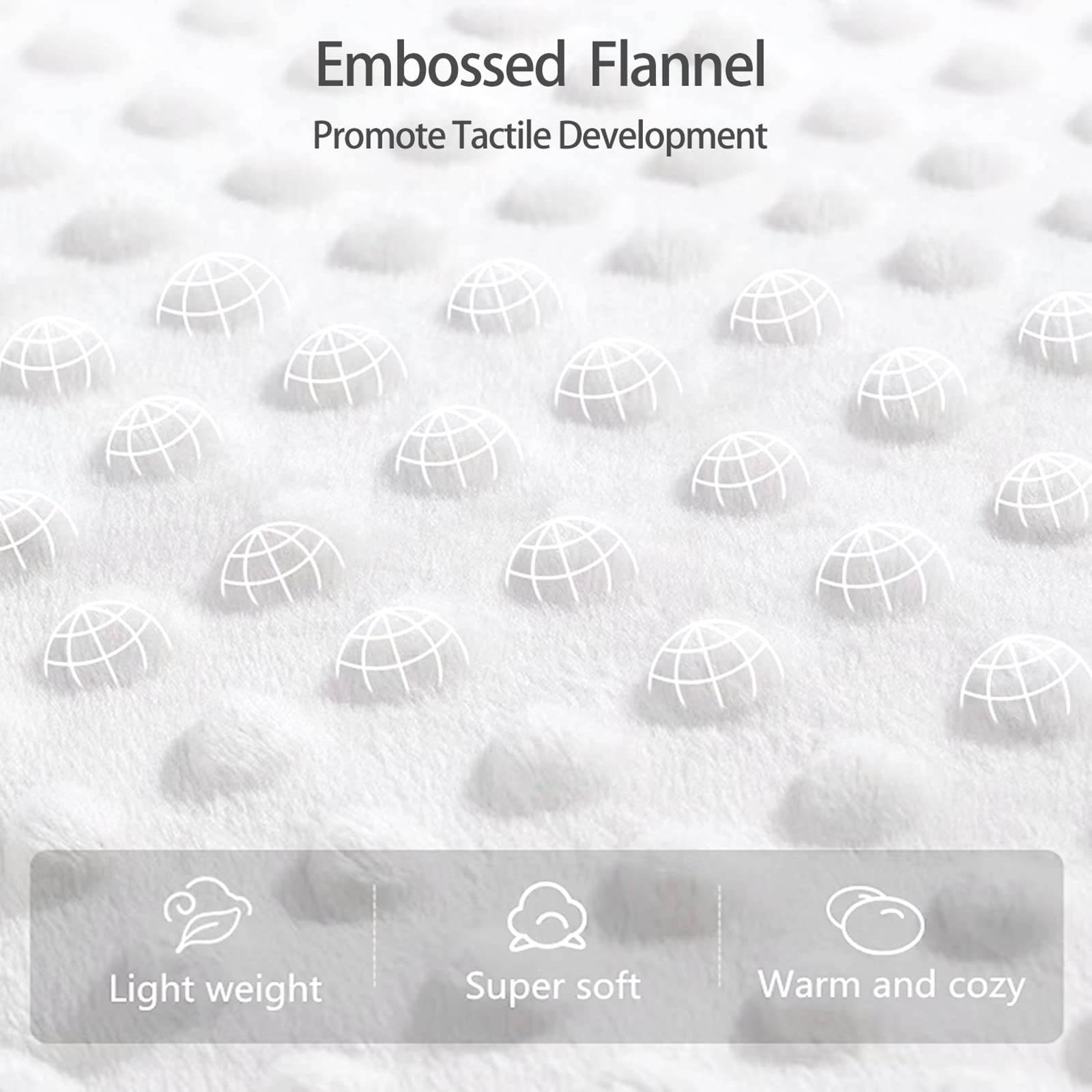 Premium Baby Blanket for Boys & Girls - Ultra Soft Plush Minky with Dotted Backing - Double Layer Receiving Blanket for Newborns & Toddlers (42