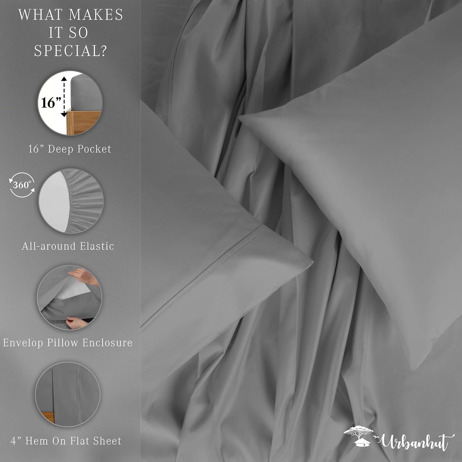 Premium 700 Thread Count Egyptian Cotton Sheets - California King Size 4-Piece Set | Luxury Sateen Weave Bedding for Hotel-Style Comfort | 16