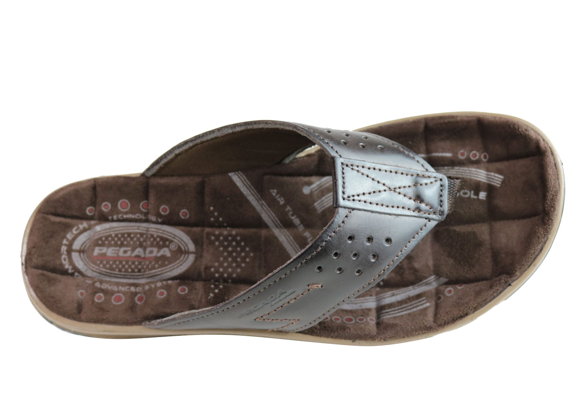 Premium Men's Leather Thong Sandals with Cushioned Comfort - Handcrafted in Brazil - Perfect for Beach, Pool & Casual Summer Wear