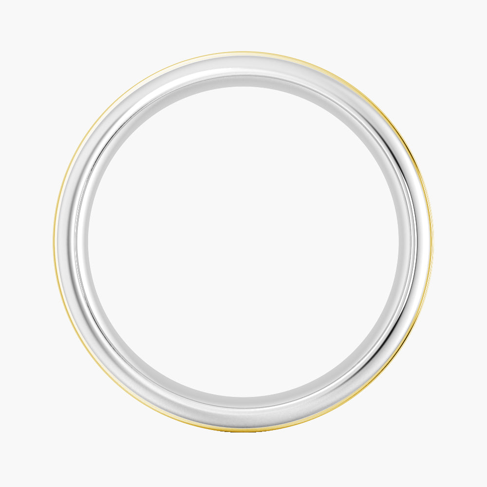 5.1mm Rotatable Two-Tone Round Moissanite Men's Eternity Wedding Band Ring - Perfect for Anniversary Gifts, Engagement Rings & Special Occasions