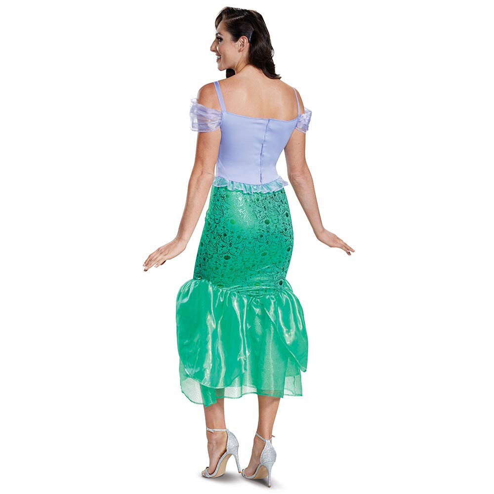 Disney Princess Ariel Deluxe Adult Costume for Women - Mermaid Halloween Party Dress & Cosplay Outfit - Perfect for Halloween, Cosplay, and Themed Parties