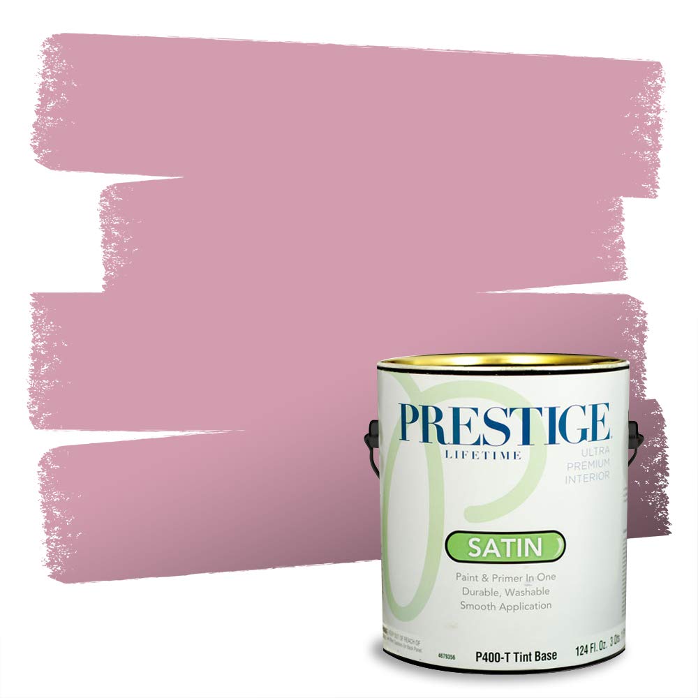 PRESTIGE Interior Paint and Primer in One - Rose Ash Satin Finish - 1 Gallon for Walls, Ceilings & Home Decor | Perfect for Living Rooms, Bedrooms & DIY Projects