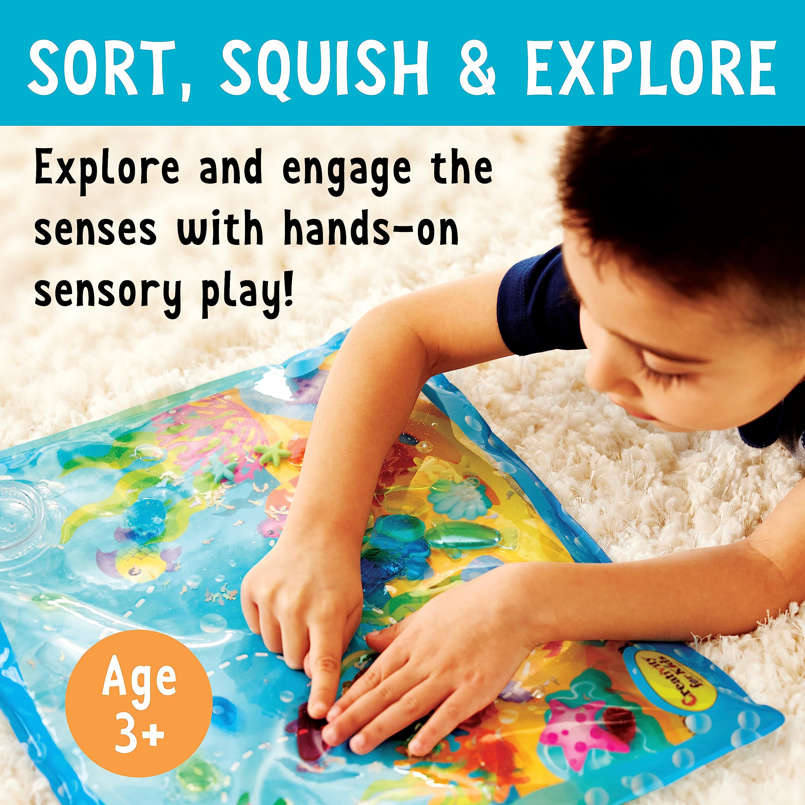 Creativity for Kids Sensory Squish Bag: Ocean Adventure - Sensory Toys for Toddlers Ages 3-5, Motor Skills Development, Stress Relief & Calming Activities - Perfect for Daycare, Preschool Learning & Autism Sensory Play