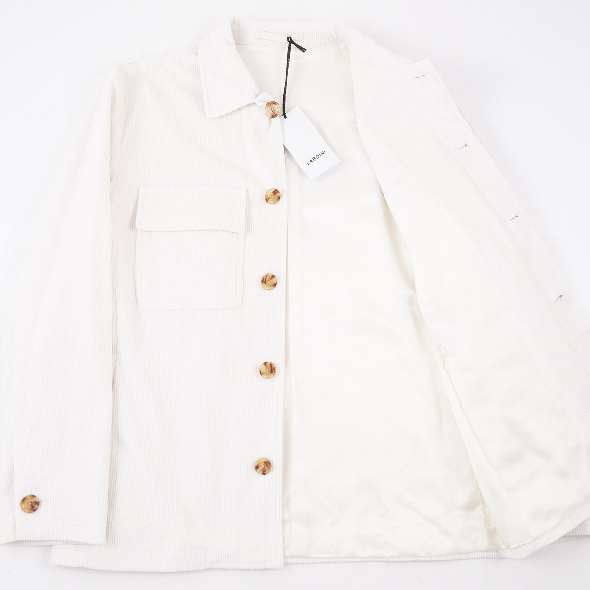 Lardini Men's Brushed Corduroy Cotton Jacket - Casual Winter Coat for Outdoor Activities and Office Wear