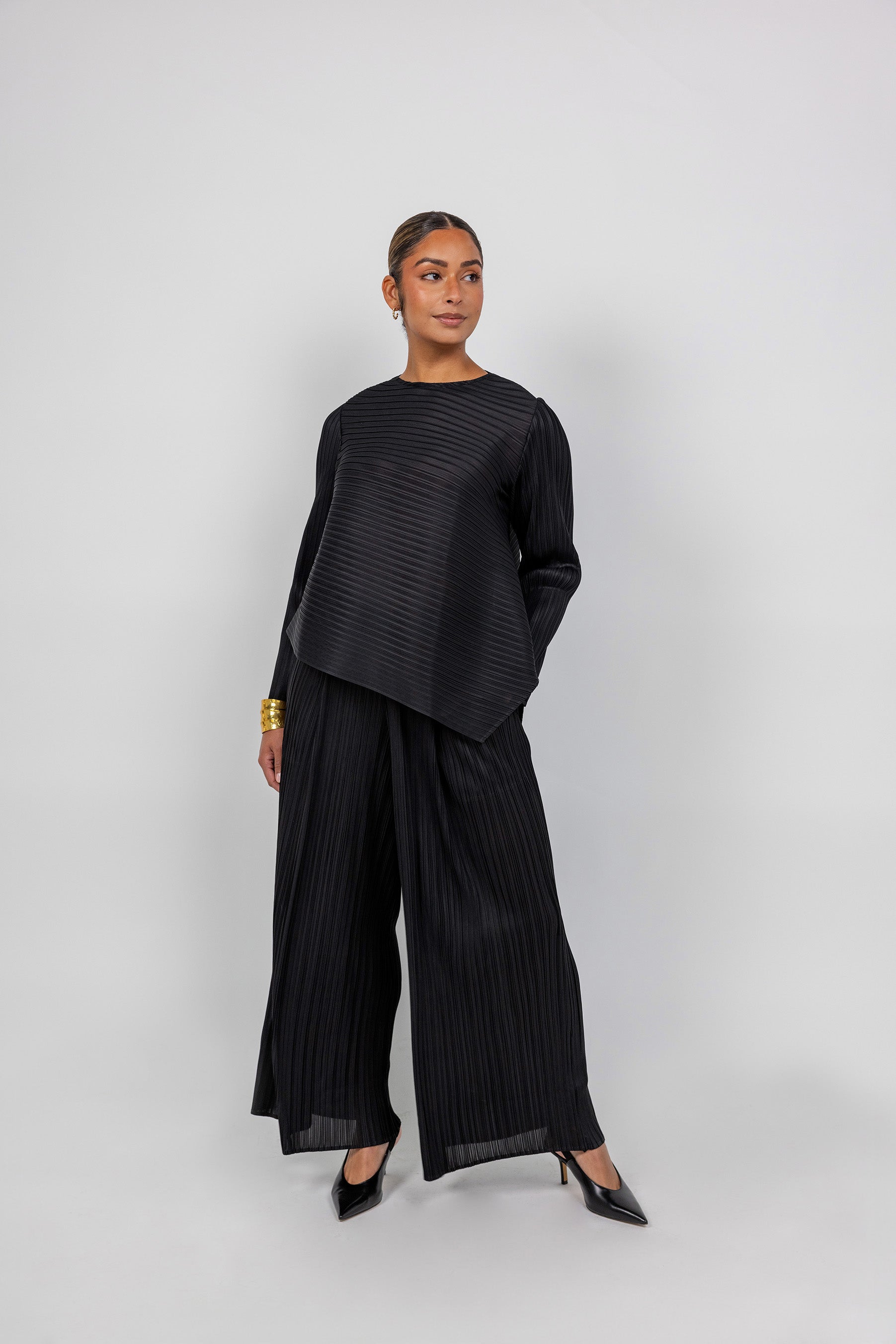 Stylish Pleated Asymmetric Tops for Women - Trendy Ruffled Blouse for Casual & Party Wear - Perfect for Date Night, Office & Special Occasions
