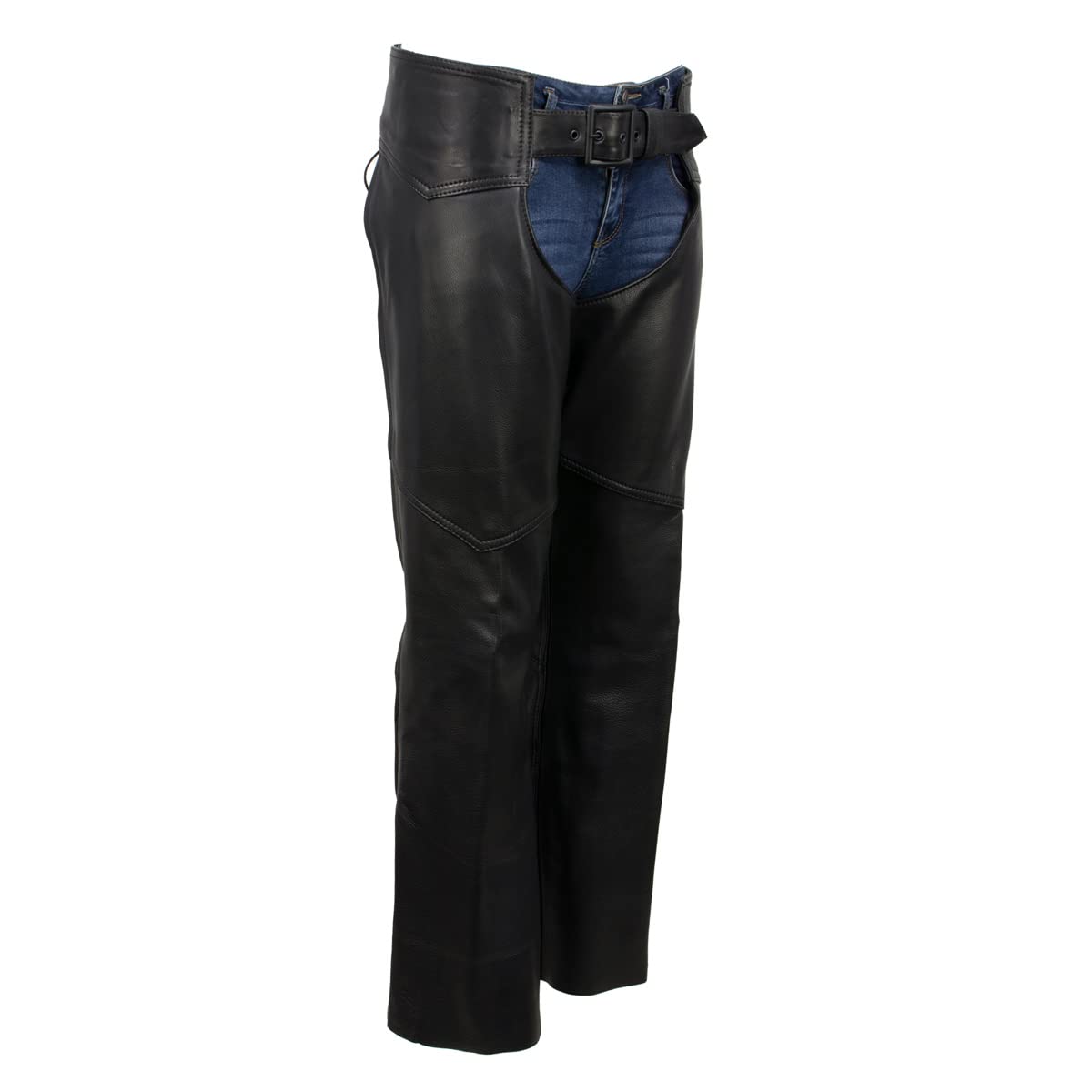Milwaukee MLCHL5001 Women's Premium Leather Motorcycle Chaps - Black | USA Made | Durable & Comfortable Riding Gear for Harley, Cruiser & Adventure Bikes | Perfect for Long Rides & Motorcycle Events