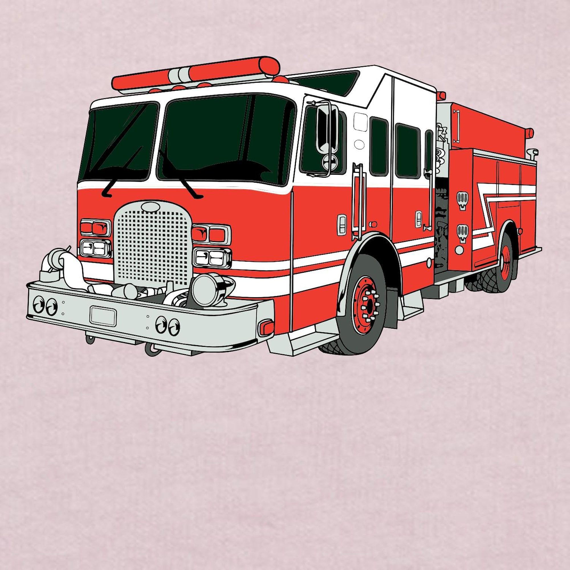 Red Fire Truck T-Shirt for Toddlers - 100% Cotton Graphic Tee for Playtime, Birthday Parties & Casual Outings
