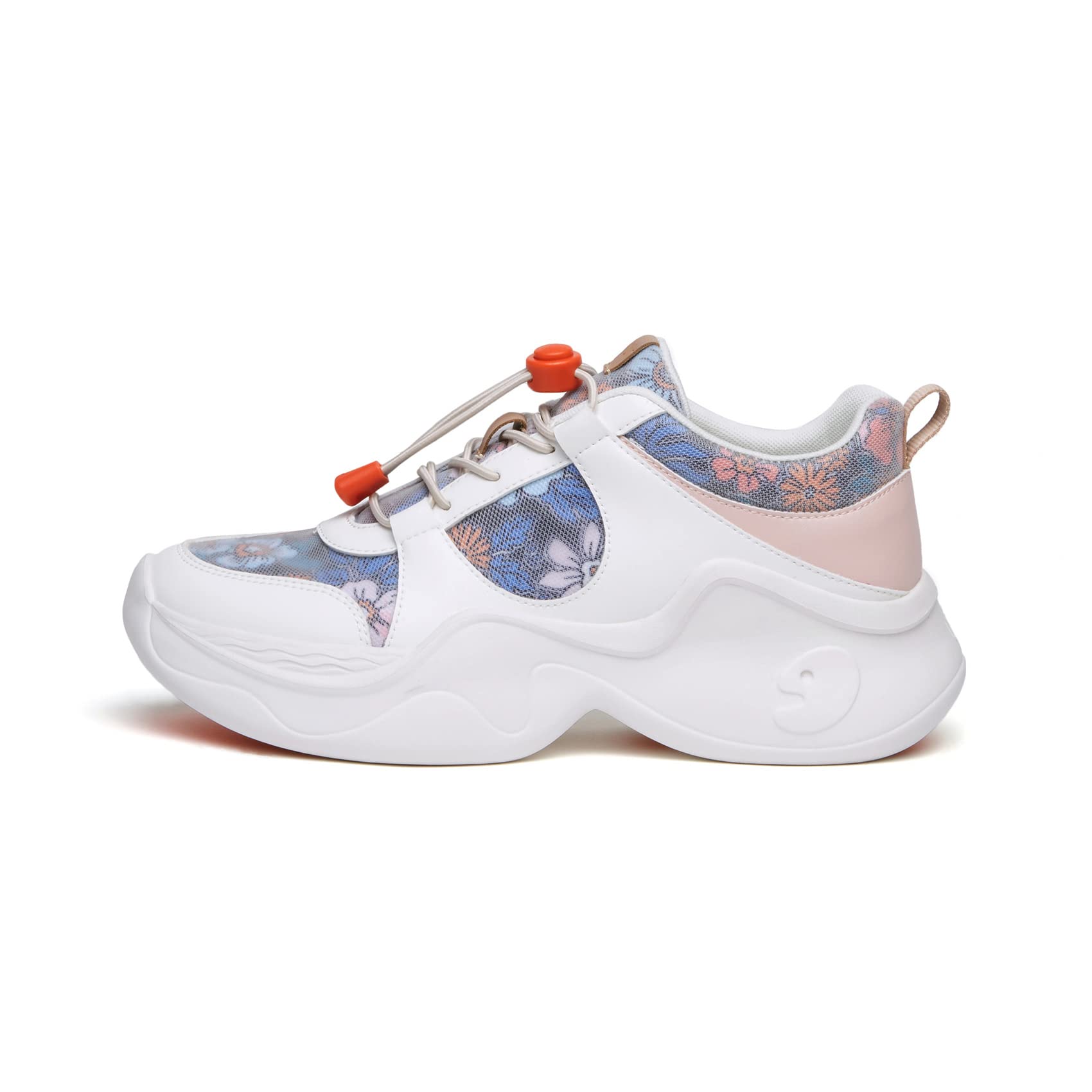 UIN Women's Chunky Fashion Sneakers - Comfortable Walking Shoes for Women, Casual Art Painted Dad Shoes with Cushioned Support - Perfect for Travel, Work & Everyday Wear (Size 5)
