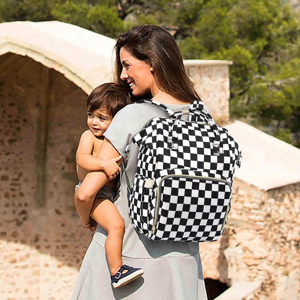 3 in 1 Waterproof Diaper Bag Backpack - Multifunctional Baby Bag with Changing Pad & Stroller Straps | Perfect for Travel, Daycare & On-the-Go Parents