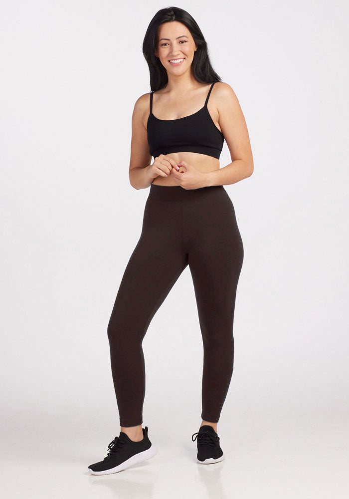 Stella Leggings for Women - High Waisted Yoga Pants, French Roast Color - Perfect for Workout, Running, Yoga & Lounge Wear