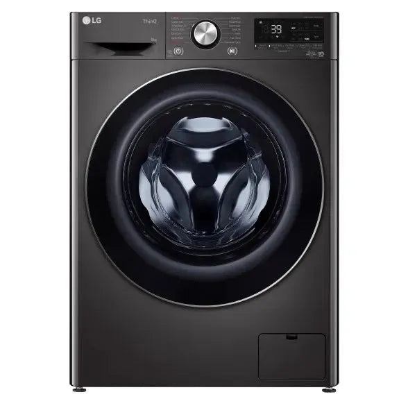 LG 9kg Front Load Washing Machine - Energy Efficient, Quiet Operation, Black - Perfect for Apartments & Small Laundry Rooms