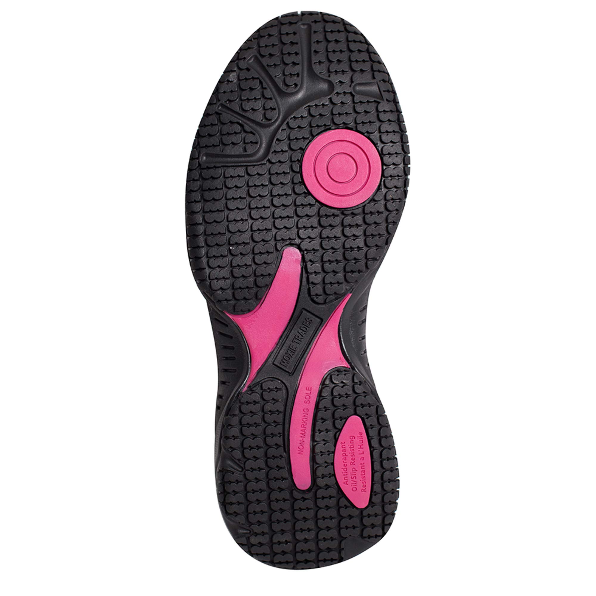 Women's Black Fabric Zena Slip-On CT Work Shoes - Comfortable & Slip-Resistant for Nurses, Waitresses & Healthcare Professionals (Size 6 D)