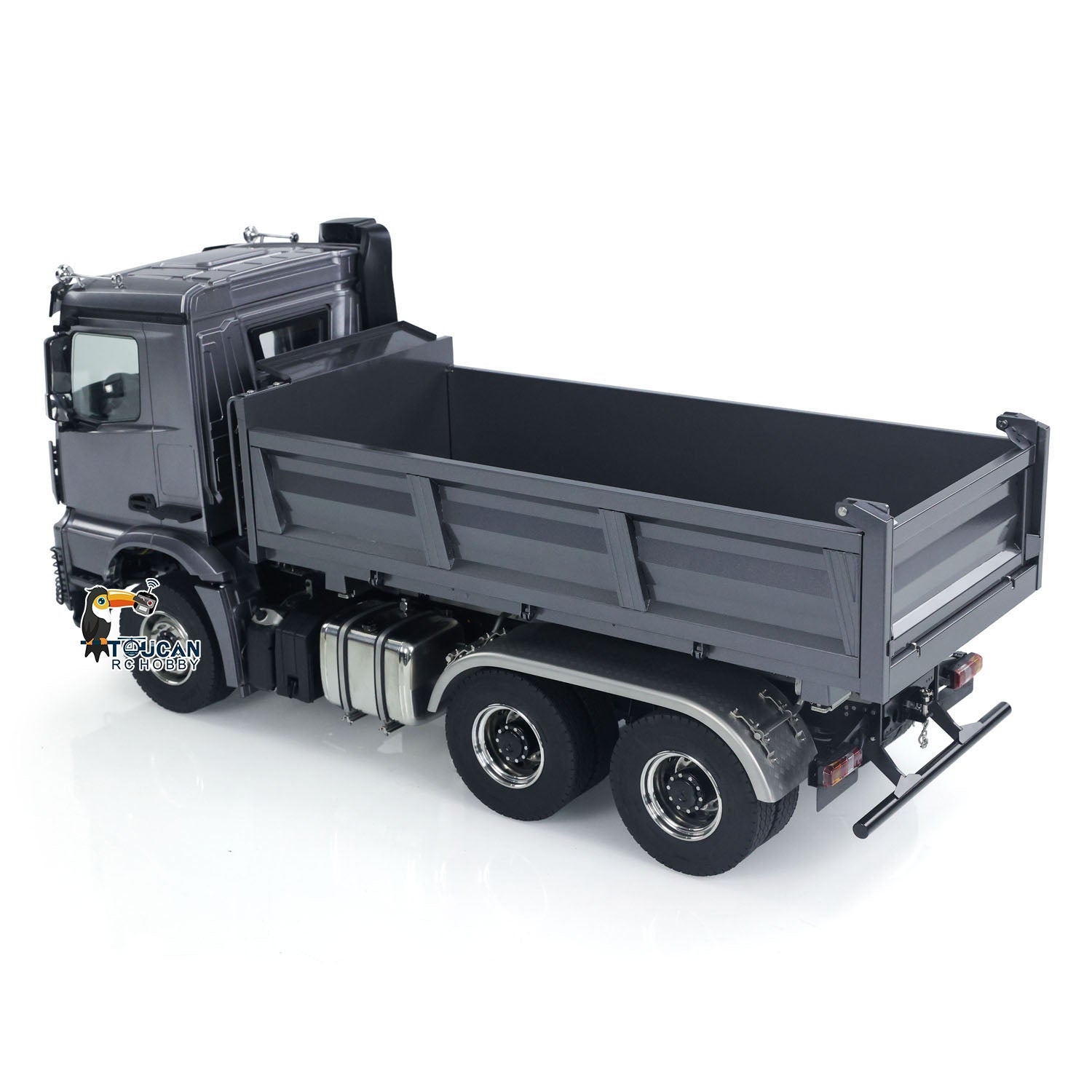 1/14 Scale 6x6 TOUCAN Hydraulic RC Dump Truck - Metal Construction, Radio Controlled Tipper Car with Differential Lock, LED Lights & Realistic Sound - Compatible with FlySky I6S Remote - Perfect for Construction Site Play, Off-Road Adventure & RC Hobby Enthusiasts
