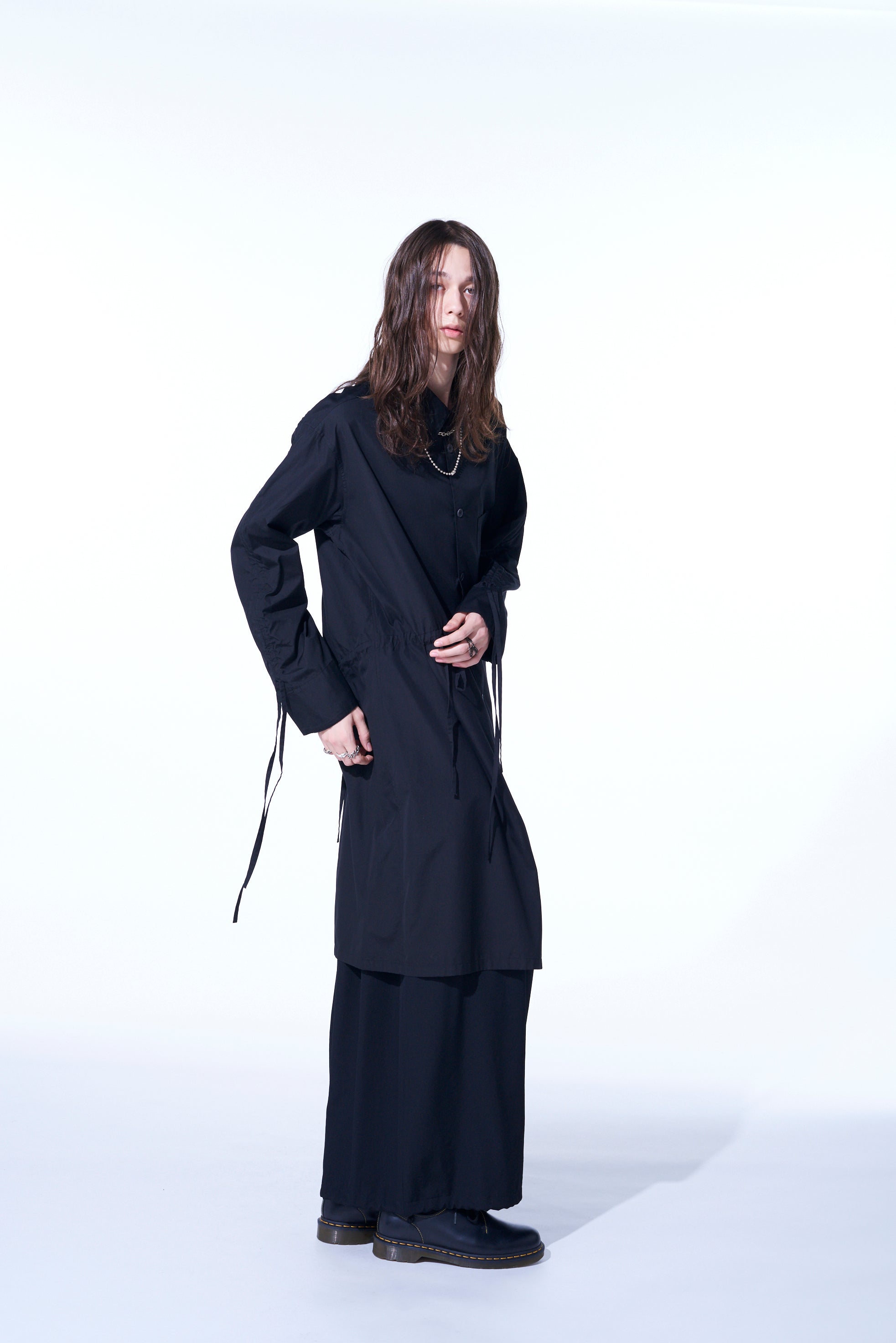 Oversized Cotton Broadcloth Long Shirt with Gathered Strings - Comfortable Loose Fit Casual Top for Women | Perfect for Layering, Beach Cover-Up & Everyday Wear