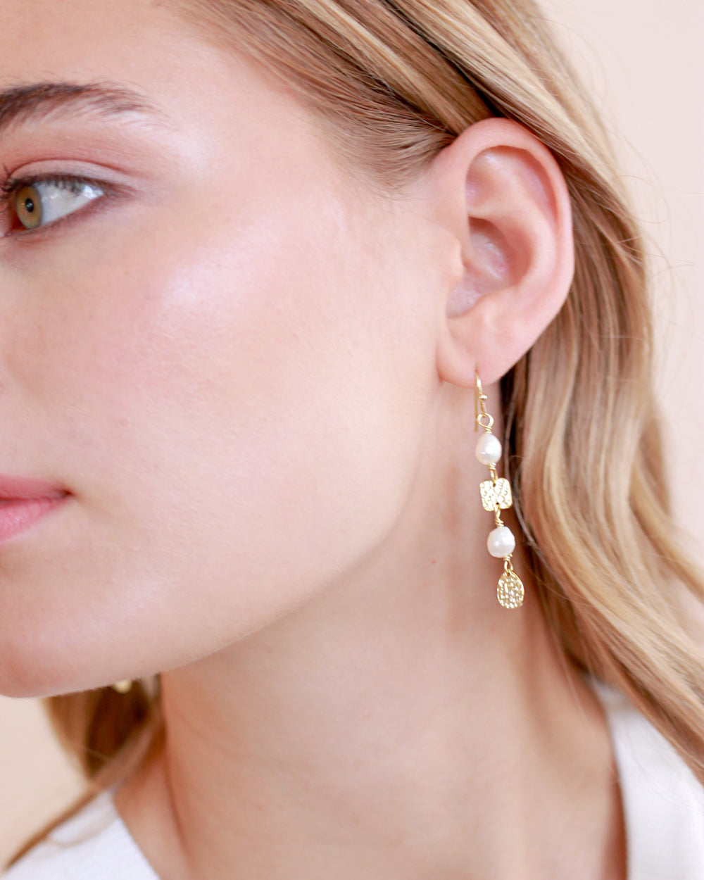 Parker Pearl Dangle Earrings for Women - Elegant Drop Pearl Jewelry for Party, Wedding & Special Occasions