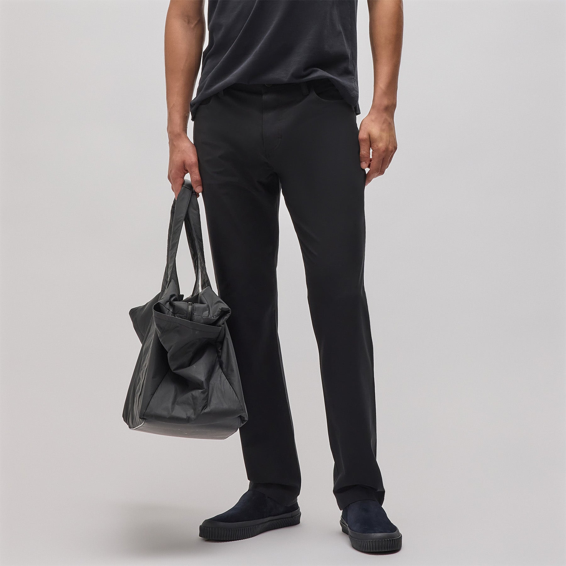 5 Pocket Performance Pants for Men - Breathable & Stretchable Workout Pants - Black - Ideal for Gym, Running, Yoga & Outdoor Activities