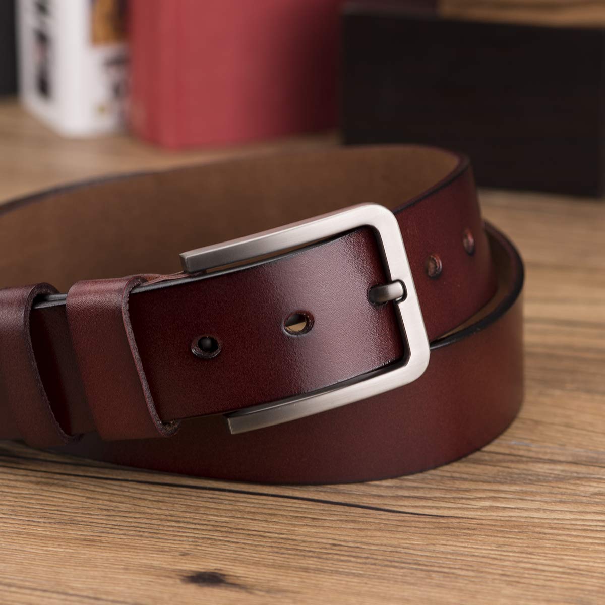 Personalized Leather Belts for Men - Genuine Leather Custom Belts with Engraving - Perfect Gift for Dad, Husband & Boyfriend - Ideal for Weddings, Anniversaries & Special Occasions