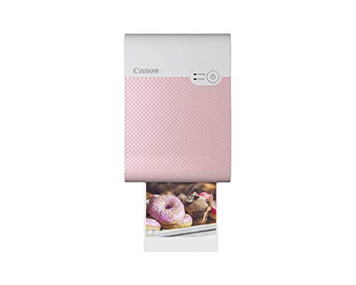 Canon SELPHY QX10 Wireless Portable Square Photo Printer - Compatible with iPhone & Android, Pink (International Model) - Perfect for Travel, Parties & Instant Photo Sharing