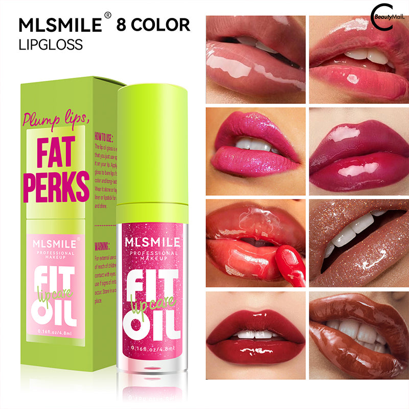 MLSMILE 8 Color Lip Gloss Set - Hydrating, Long Lasting & Non-Sticky Lip Gloss Kit for Women - Perfect for Daily Wear, Parties & Makeup Looks