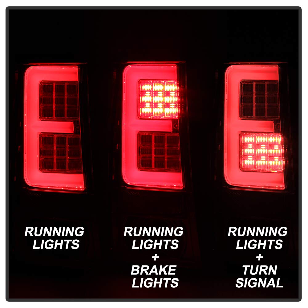 ACANII LED Tail Lights for 2005-2006 Jeep Grand Cherokee - Chrome Housing LED Tube Brake Lamps Replacement Pair - Upgrade Your Rear Lights for Night Driving & Enhanced Safety